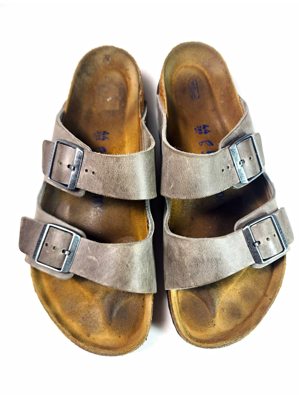 Birkenstock Arizona Leather Two-Strap Buckle Slide Sandals US 11 Size 44